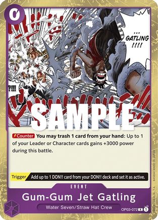 Gum-Gum Jet Gatling (OP03-072) [Pillars of Strength] Foil One Piece Single Bandai