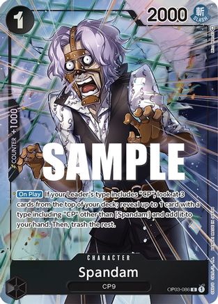 Spandam (Alternate Art) (OP03-086) [Pillars of Strength] Foil One Piece Single Bandai