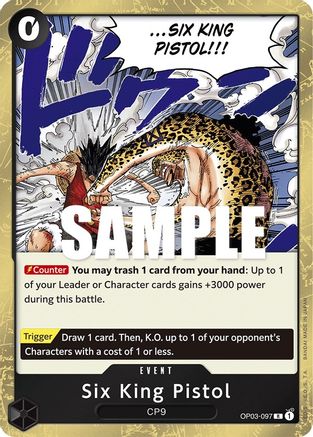 Six King Pistol (OP03-097) [Pillars of Strength] Foil One Piece Single Bandai