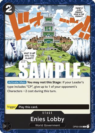 Enies Lobby (OP03-098) [Pillars of Strength] One Piece Single Bandai