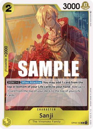 Sanji (OP03-102) [Pillars of Strength] Foil One Piece Single Bandai
