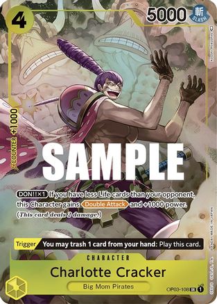 Charlotte Cracker (Alternate Art) (OP03-108) [Pillars of Strength] Foil One Piece Single Bandai