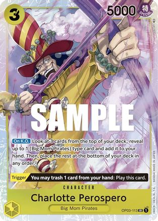 Charlotte Perospero (OP03-113) [Pillars of Strength] Foil One Piece Single Bandai