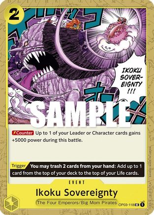 Ikoku Sovereignty (OP03-118) [Pillars of Strength] One Piece Single Bandai
