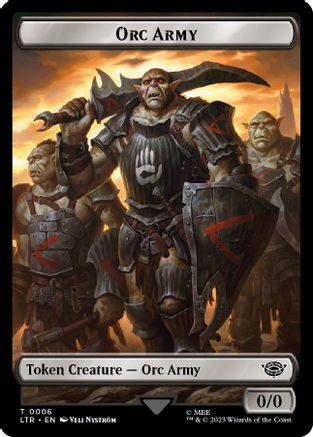 Orc Army Token (0006) (LTR-006) [The Lord of the Rings: Tales of Middle-earth] MTG Single Wizards of the Coast