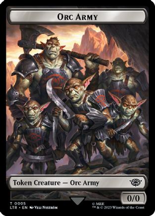 Orc Army Token (0005) (LTR-005) [The Lord of the Rings: Tales of Middle-earth] MTG Single Wizards of the Coast