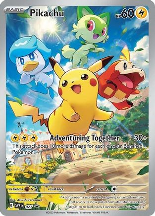 Pikachu - 027 (27) - [Promos: SV Promo Cards] Holofoil Pokemon Single Pokémon