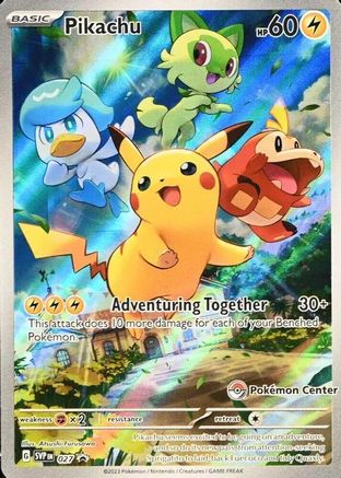Pikachu - 027 (Pokemon Center Exclusive) (27) Holofoil [Promos: SV Promo Cards] Pokemon Single Pokémon