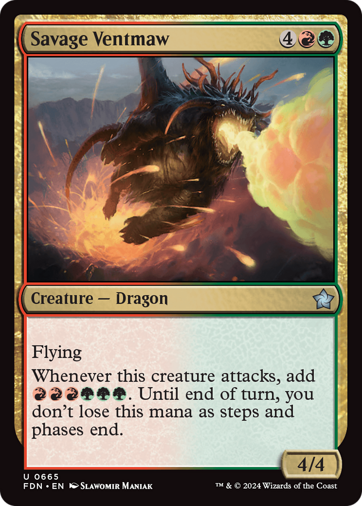 Savage Ventmaw (FDN-665) [Foundations] MTG Single Wizards of the Coast