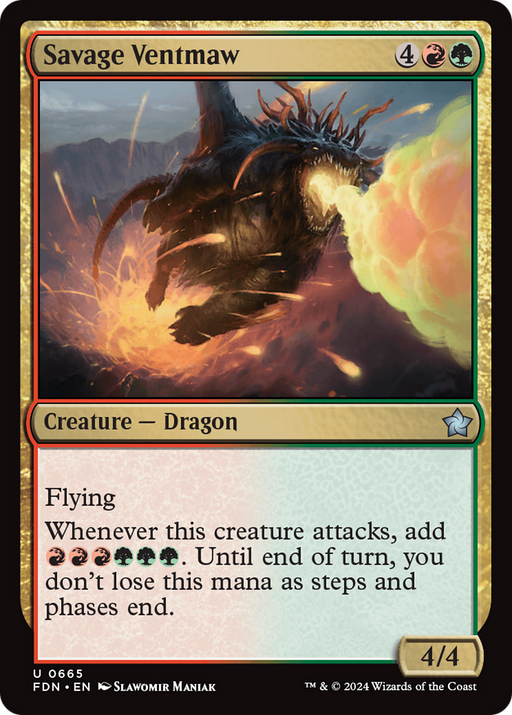 Savage Ventmaw (FDN-665) [Foundations] MTG Single Wizards of the Coast