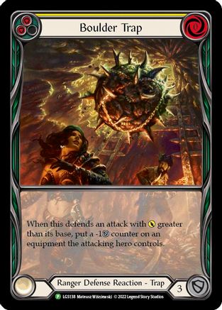 Boulder Trap (Yellow) [LGS138] (Promo)  Rainbow Foil Flesh And Blood Single Flesh And Blood   