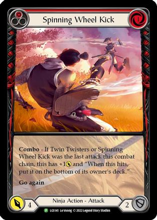 Spinning Wheel Kick (Red) [LGS141] (Promo)  Rainbow Foil Flesh And Blood Single Flesh And Blood   