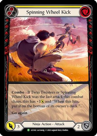 Spinning Wheel Kick (Yellow) [LGS142] (Promo)  Rainbow Foil Flesh And Blood Single Flesh And Blood   