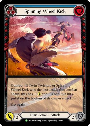 Spinning Wheel Kick (Blue) [LGS143] (Promo)  Rainbow Foil Flesh And Blood Single Flesh And Blood   