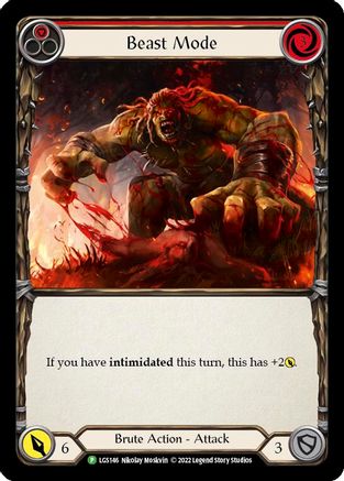 Beast Mode (Red) [LGS146] (Promo)  Rainbow Foil Flesh And Blood Single Flesh And Blood   