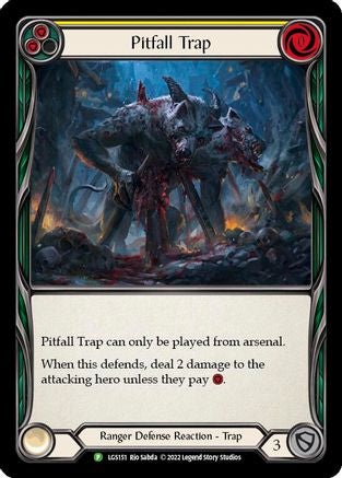 Pitfall Trap (Yellow) [LGS151] (Promo)  Rainbow Foil Flesh And Blood Single Flesh And Blood   