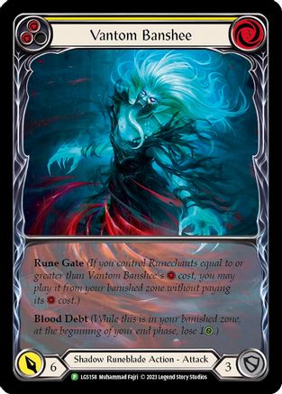Vantom Banshee (Yellow) (Extended Art) [LGS158] (Promo)  Rainbow Foil Flesh And Blood Single Flesh And Blood   