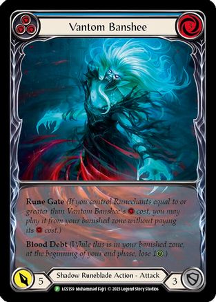 Vantom Banshee (Blue) (Extended Art) [LGS159] (Promo)  Rainbow Foil Flesh And Blood Single Flesh And Blood   