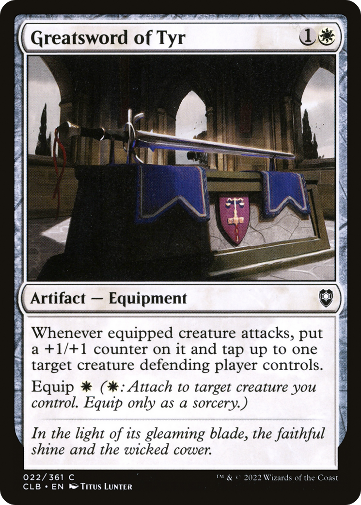 Greatsword of Tyr (CLB-022) [Commander Legends: Battle for Baldur's Gate] Foil MTG Single Wizards of the Coast