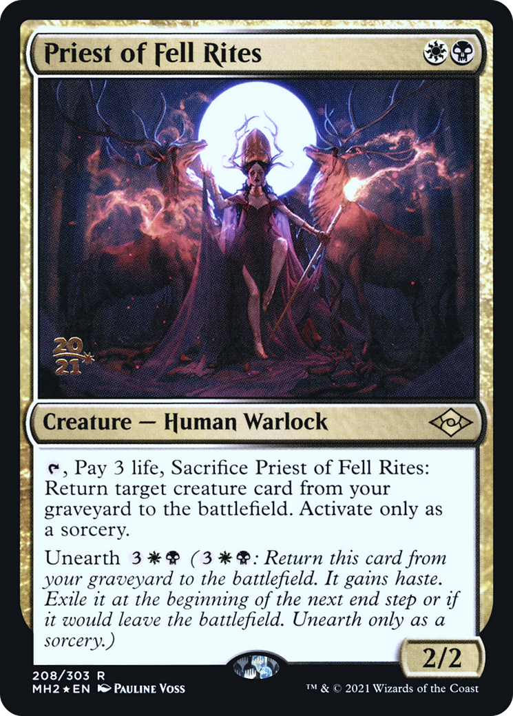 Priest of Fell Rites (PRE-208) [Modern Horizons 2 Promos] Foil MTG Single Wizards of the Coast