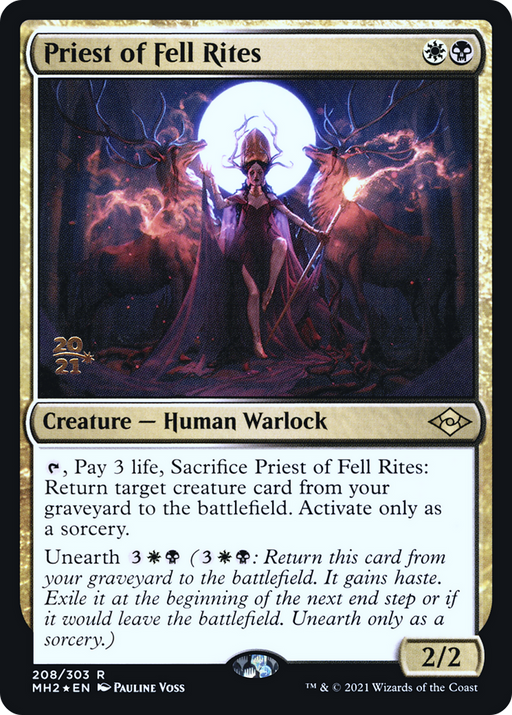 Priest of Fell Rites (PRE-208) [Modern Horizons 2 Promos] Foil MTG Single Wizards of the Coast