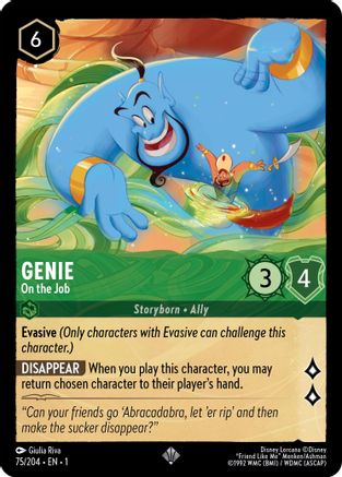 Genie - On the Job (75/204) [The First Chapter] Cold Foil Lorcana Single Disney