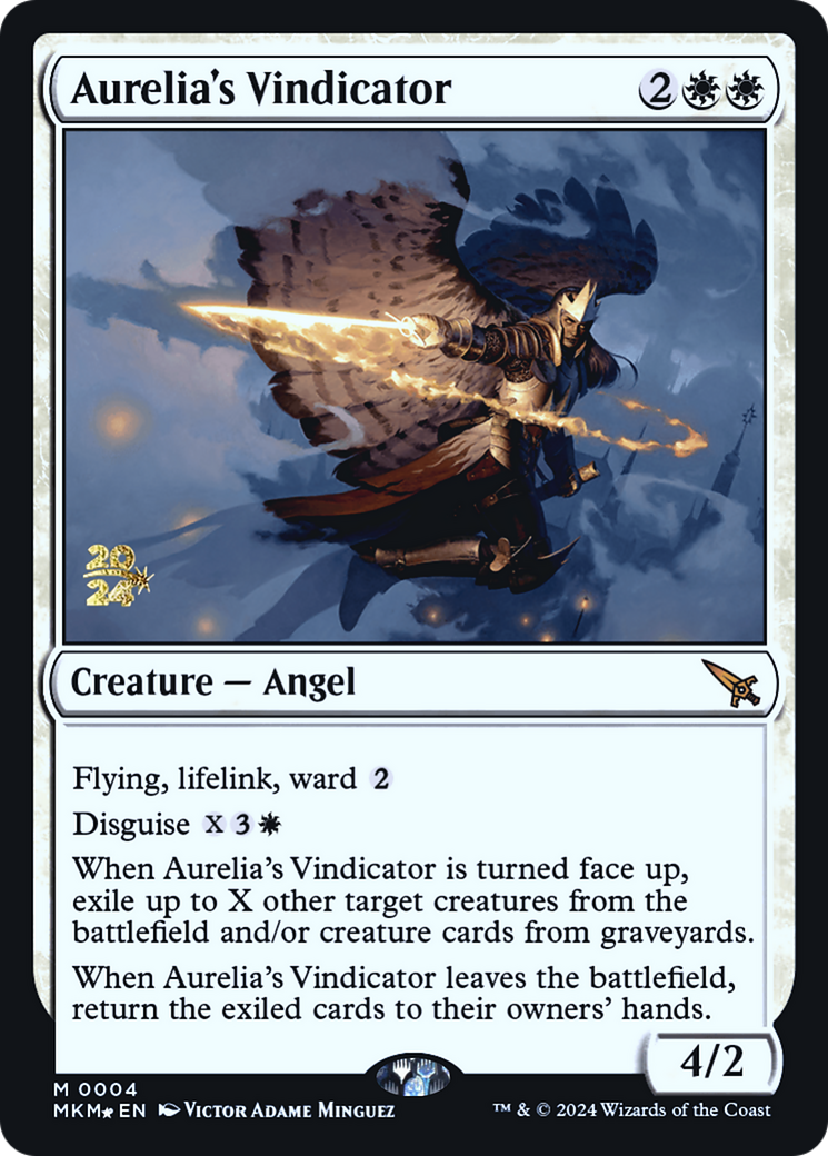 Aurelia's Vindicator (PRE-004) [Murders at Karlov Manor Promos] Foil MTG Single Wizards of the Coast