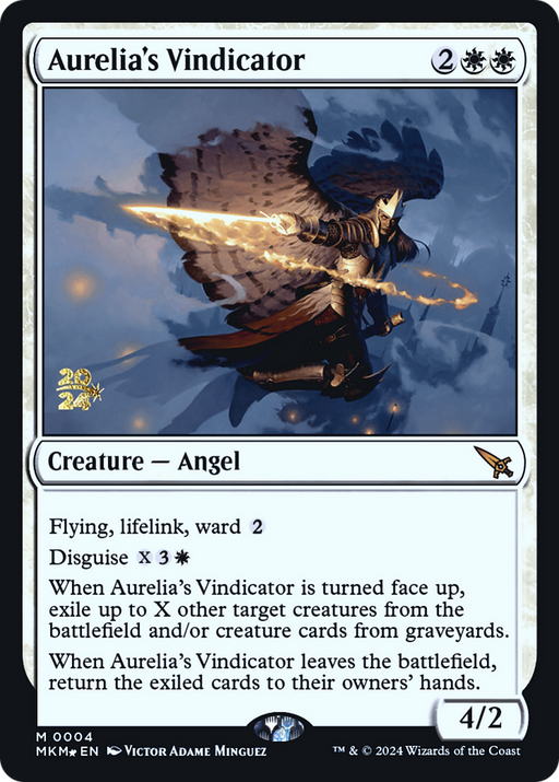 Aurelia's Vindicator (PRE-004) [Murders at Karlov Manor Promos] Foil MTG Single Wizards of the Coast