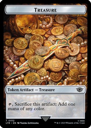 Treasure // Food (0010) Double-Sided Token (LTR-12 // 10) [The Lord of the Rings: Tales of Middle-earth] Foil MTG Single Wizards of the Coast