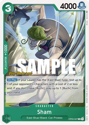 Sham (OP03-027) [Pillars of Strength Pre-Release Cards] One Piece Single Bandai