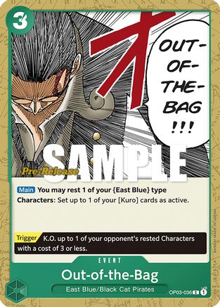 Out-of-the-Bag (OP03-036) [Pillars of Strength Pre-Release Cards] One Piece Single Bandai