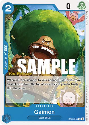 Gaimon (OP03-043) [Pillars of Strength Pre-Release Cards] One Piece Single Bandai