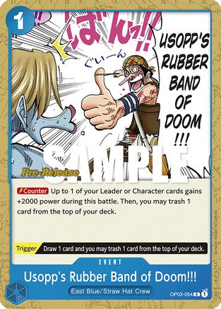 Usopp's Rubber Band of Doom!!! (OP03-054) [Pillars of Strength Pre-Release Cards] One Piece Single Bandai