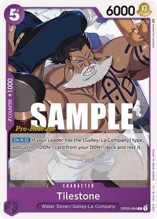 Tilestone [Pillars of Strength Pre-Release Cards] One Piece Single Bandai