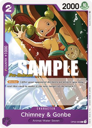 Chimney & Gonbe (OP03-065) [Pillars of Strength Pre-Release Cards] One Piece Single Bandai