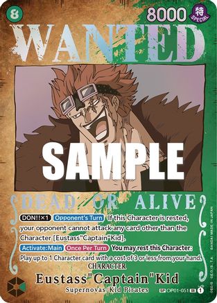 Eustass"Captain"Kid (Wanted Poster) (OP01-051) [Pillars of Strength] Foil One Piece Single Bandai