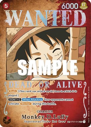 Monkey.D.Luffy (Wanted Poster) (ST01-012) [Pillars of Strength] Foil One Piece Single Bandai