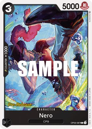 Nero (OP03-087) [Pillars of Strength Pre-Release Cards] One Piece Single Bandai
