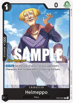 Helmeppo (OP03-091) [Pillars of Strength Pre-Release Cards] One Piece Single Bandai