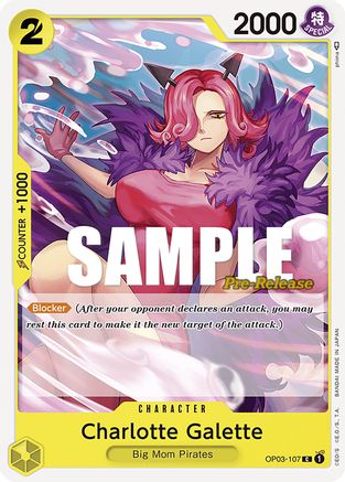 Charlotte Galette (OP03-107) [Pillars of Strength Pre-Release Cards] One Piece Single Bandai
