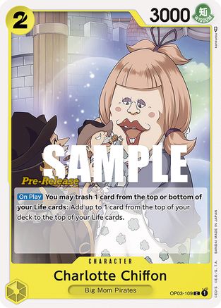 Charlotte Chiffon (OP03-109) [Pillars of Strength Pre-Release Cards] One Piece Single Bandai