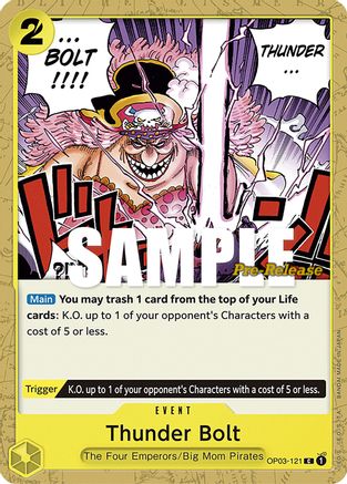 Thunder Bolt (OP03-121) [Pillars of Strength Pre-Release Cards] One Piece Single Bandai