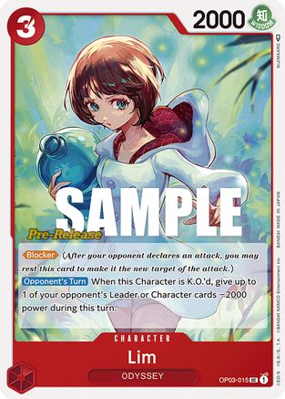 Lim (OP03-015) [Pillars of Strength Pre-Release Cards] One Piece Single Bandai