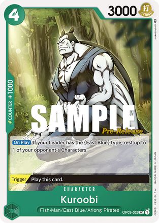 Kuroobi (OP03-026) [Pillars of Strength Pre-Release Cards] One Piece Single Bandai