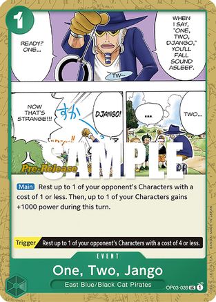 One, Two, Jango (OP03-039) [Pillars of Strength Pre-Release Cards] One Piece Single Bandai