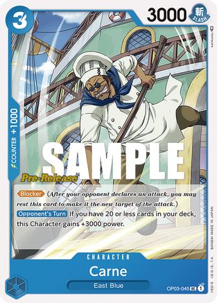 Carne (OP03-045) [Pillars of Strength Pre-Release Cards] One Piece Single Bandai