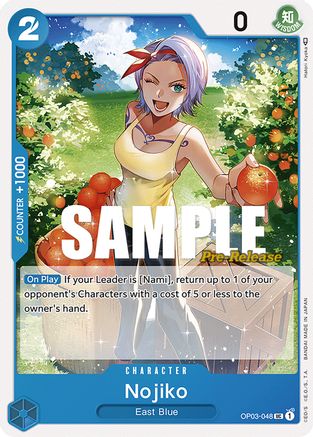 Nojiko (OP03-048) [Pillars of Strength Pre-Release Cards] One Piece Single Bandai
