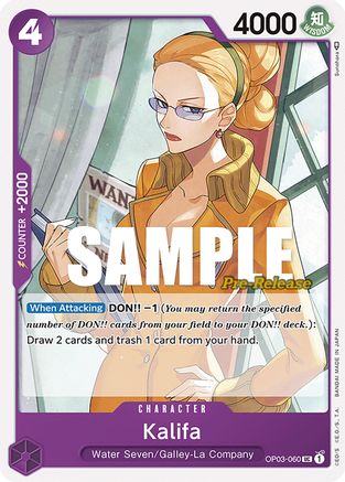 Kalifa (OP03-060) [Pillars of Strength Pre-Release Cards] One Piece Single Bandai