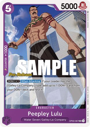 Peepley Lulu (OP03-067) [Pillars of Strength Pre-Release Cards] One Piece Single Bandai