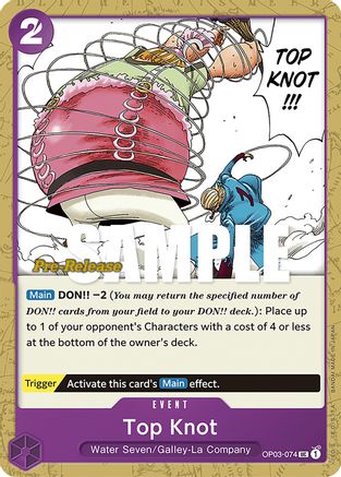 Top Knot (OP03-074) [Pillars of Strength Pre-Release Cards] One Piece Single Bandai